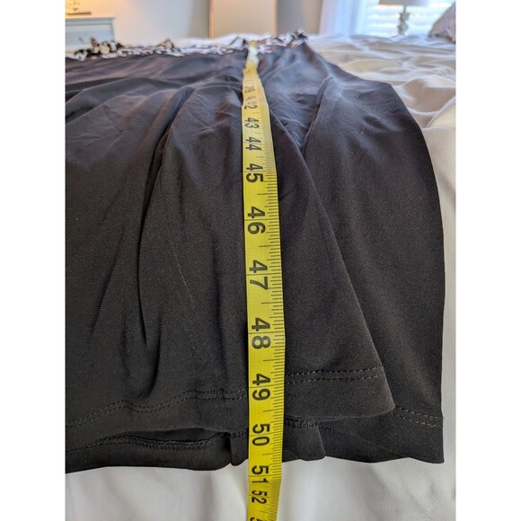 Ulla Popken Dress Women's 16/18 Abstract Black White Print A-line Stretch Career - Picture 11 of 11